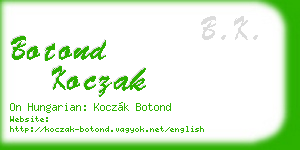 botond koczak business card